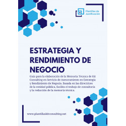 Plantilla de justificación para Kit Consulting en Estrategia y Rendimiento de Negocio